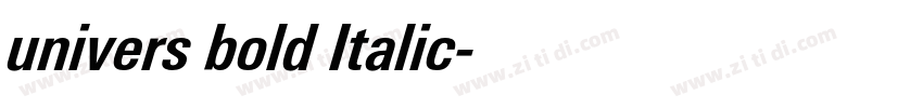 univers bold Italic字体转换